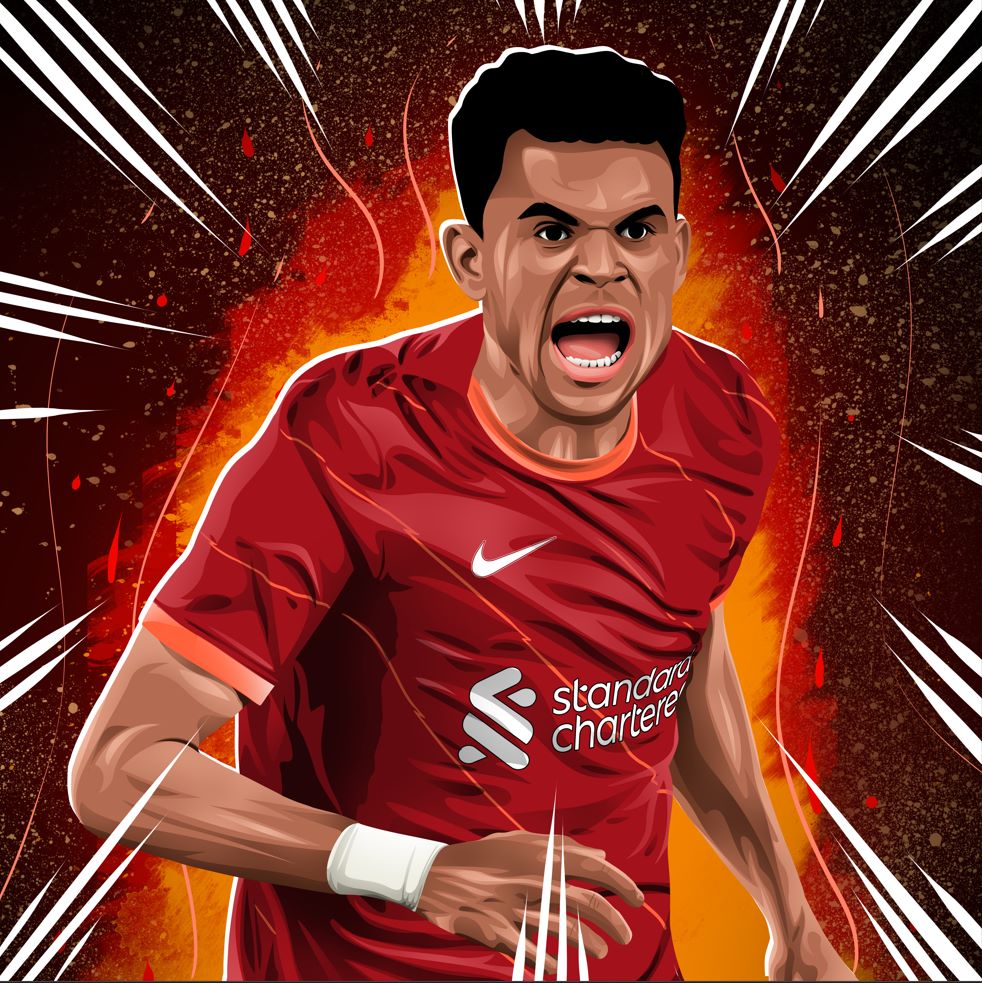 illustration of Luis Diaz for Liverpool FC : r/AdobeIllustrator